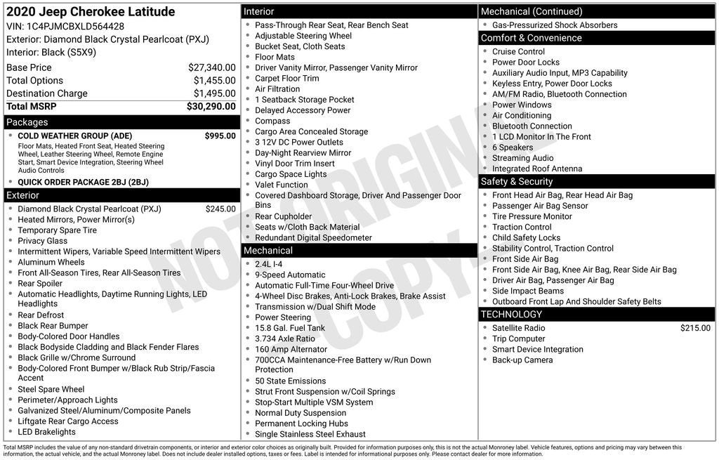 2020 Jeep Cherokee Latitude