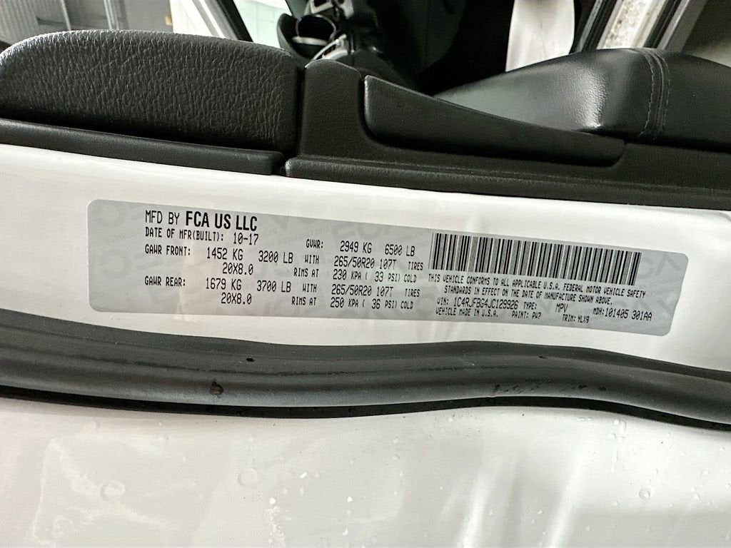 2018 Jeep Grand Cherokee Sterling Edition