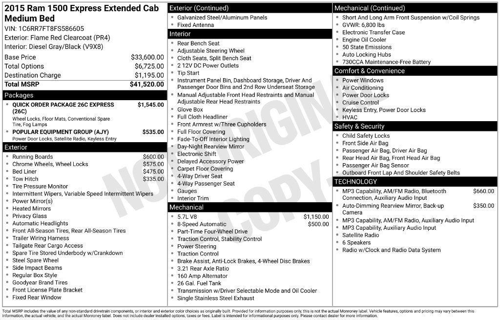 2015 RAM 1500 Express