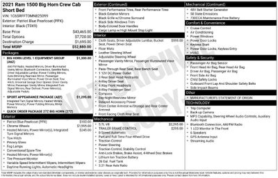 2021 RAM 1500 Big Horn Crew Cab 4x4 5'7" Box