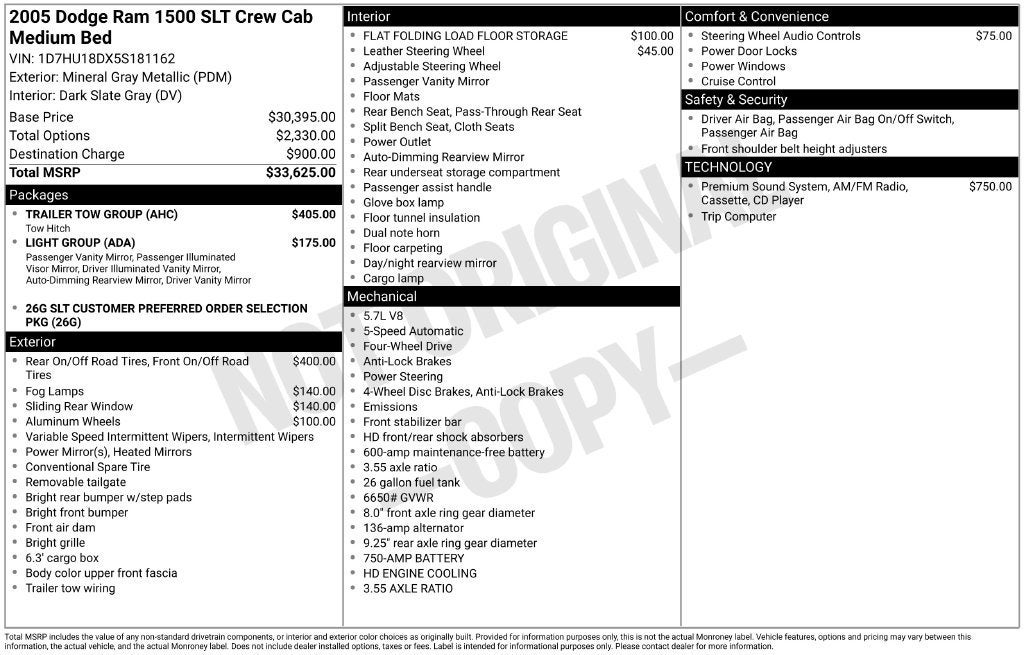 2005 Dodge Ram 1500 SLT