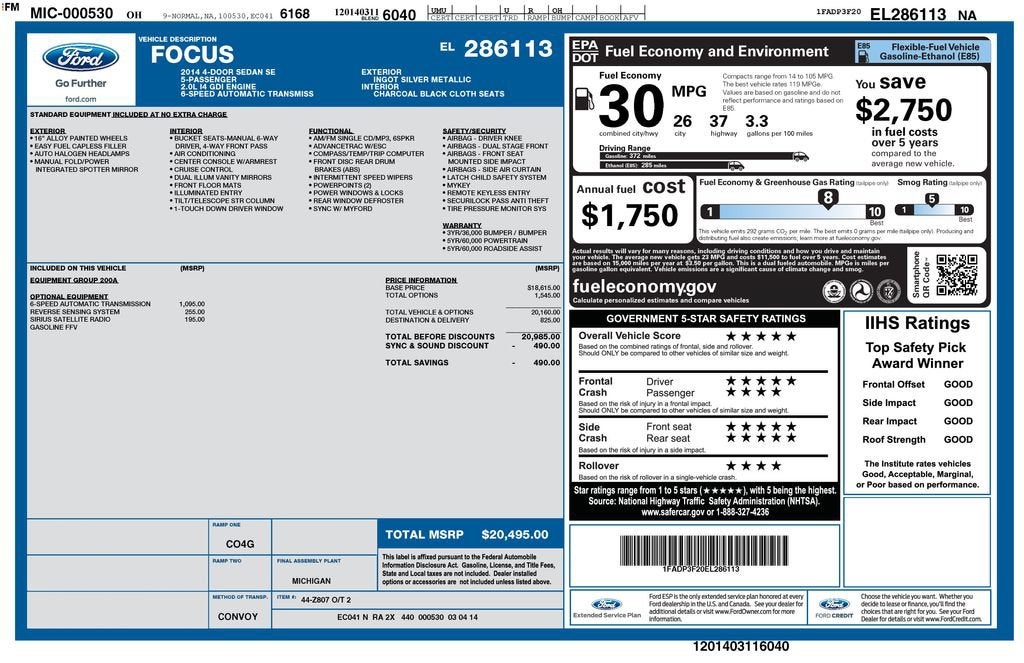 2014 Ford Focus SE