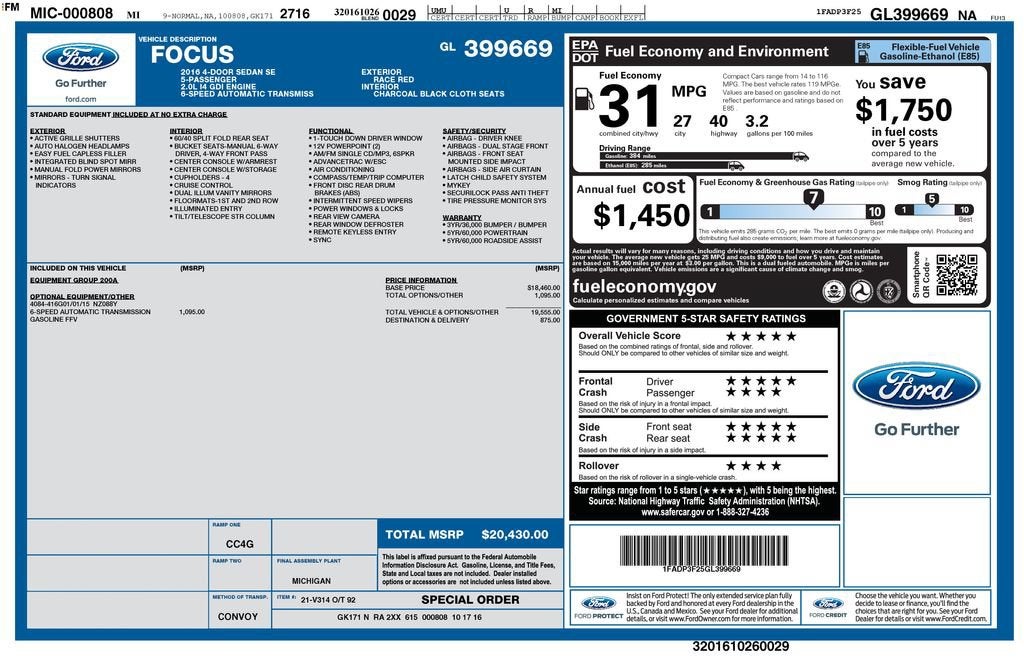 2016 Ford Focus SE