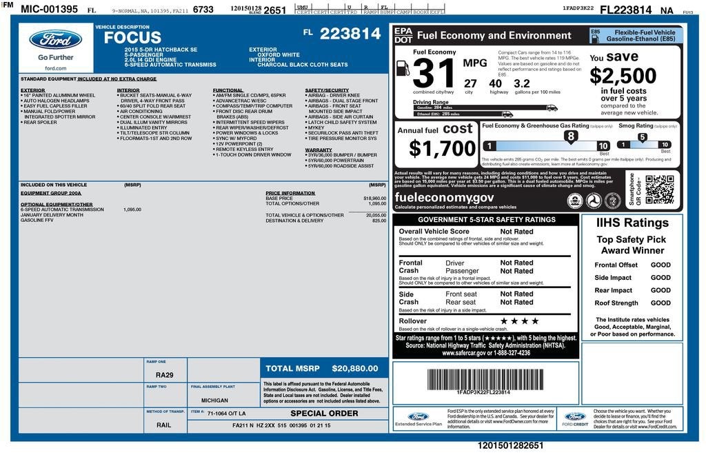 2015 Ford Focus SE
