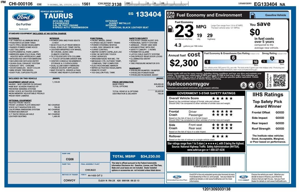 2014 Ford Taurus SEL