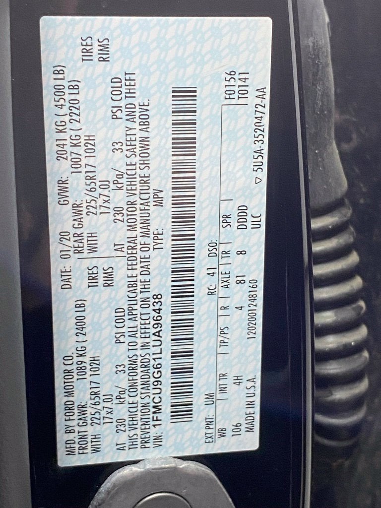 2020 Ford Escape SE