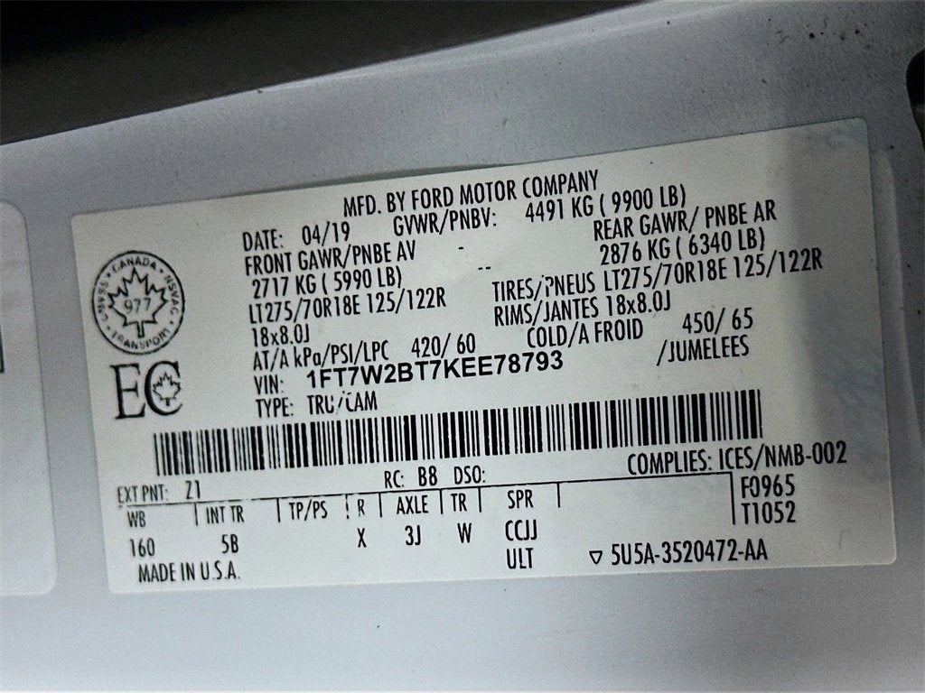 2019 Ford Super Duty F-250 SRW XL