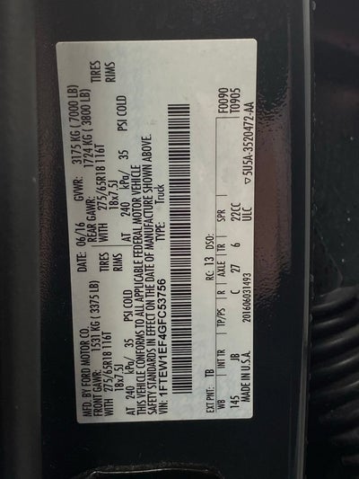 2016 Ford F-150 XLT