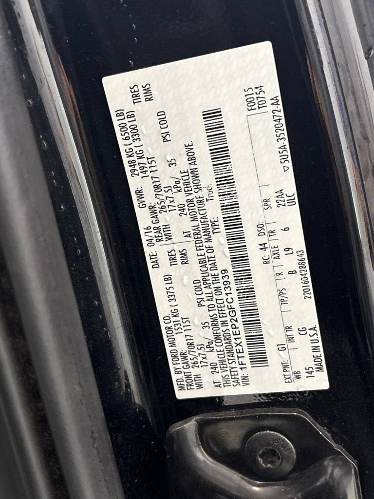 2016 Ford F-150 XLT