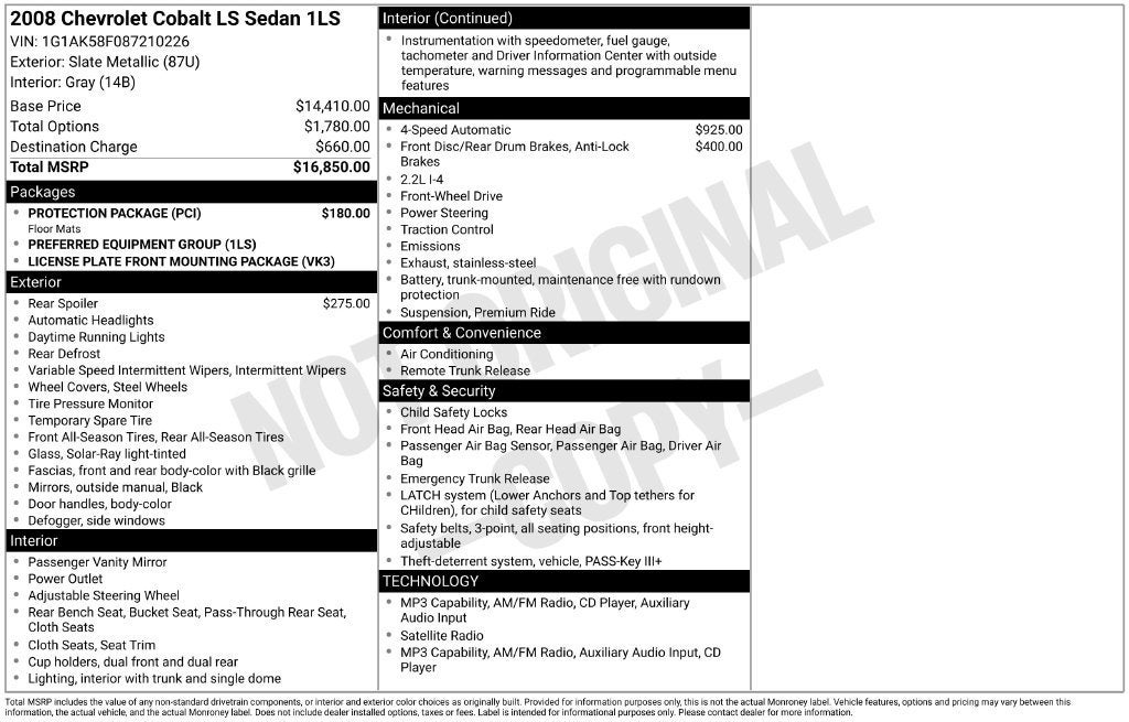 2008 Chevrolet Cobalt LS