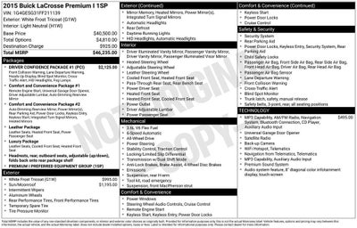 2015 Buick LaCrosse Premium I