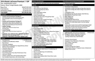 2016 Buick LaCrosse Premium I
