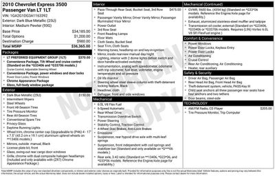 2010 Chevrolet Express Passenger 3500 LT