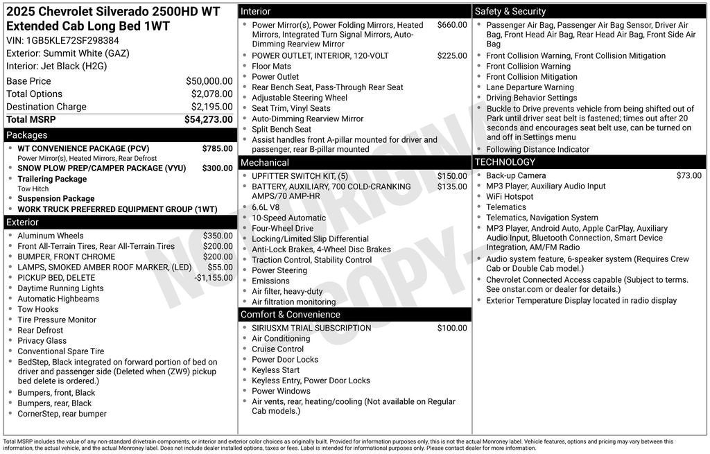 2025 Chevrolet Silverado 2500 HD WT