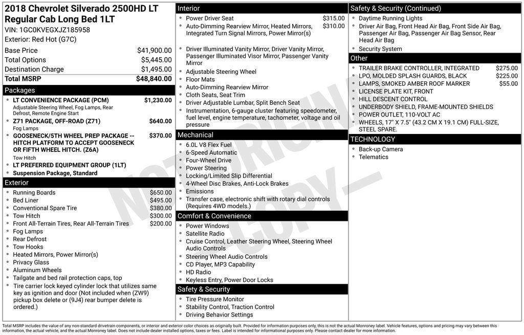 2018 Chevrolet Silverado 2500 HD LT