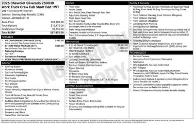 2026 Chevrolet Silverado 2500 HD WT