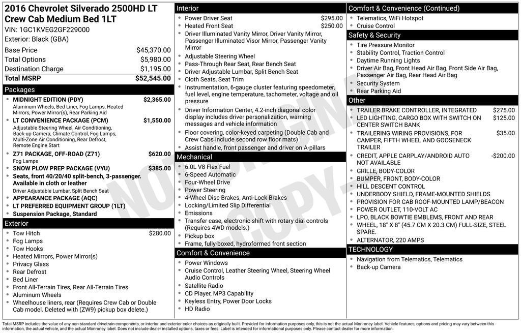 2016 Chevrolet Silverado 2500 HD LT