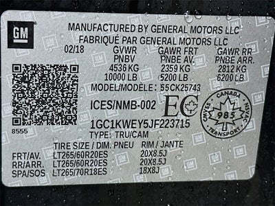 2018 Chevrolet Silverado 2500 HD LTZ