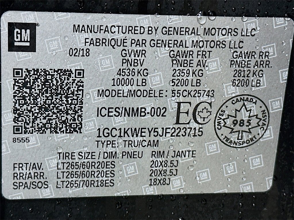 2018 Chevrolet Silverado 2500 HD LTZ