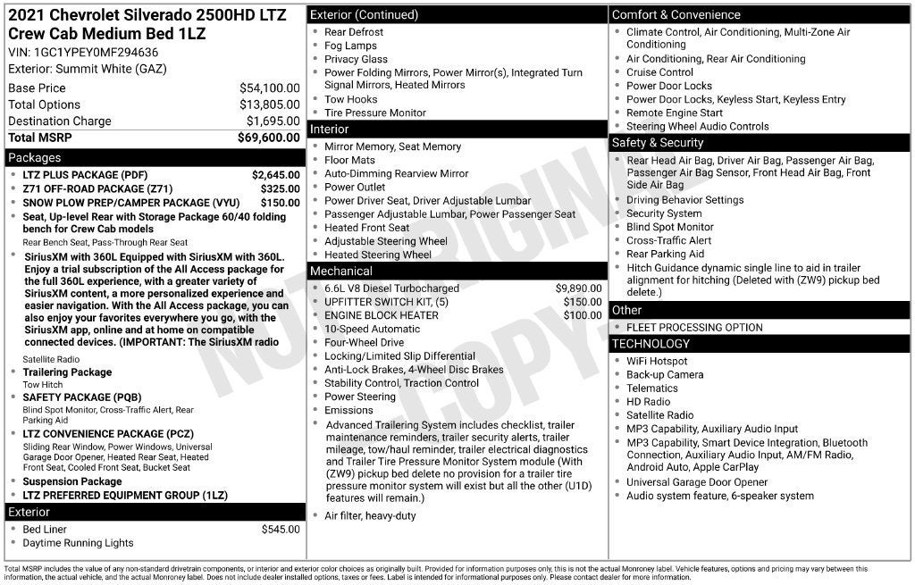 2021 Chevrolet Silverado 2500 HD LTZ