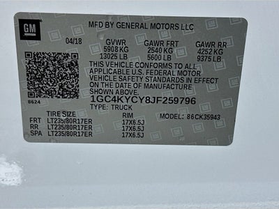 2018 Chevrolet Silverado 3500 HD Work Truck