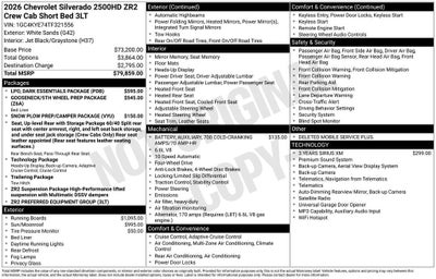 2026 Chevrolet Silverado 2500 HD ZR2
