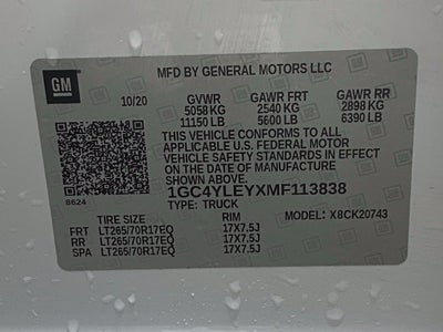 2021 Chevrolet Silverado 2500 HD Work Truck