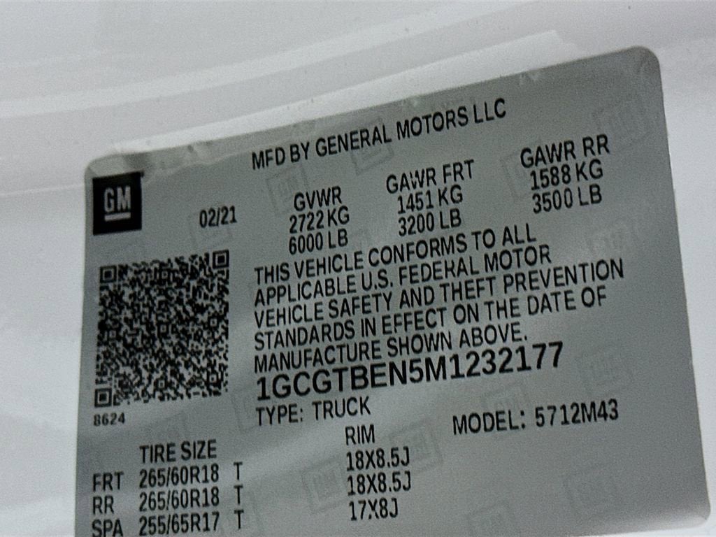 2021 Chevrolet Colorado 4WD Work Truck