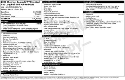 2019 Chevrolet Colorado 4WD Work Truck
