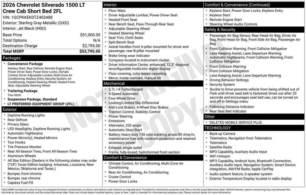 2026 Chevrolet Silverado 1500 LT (2FL)