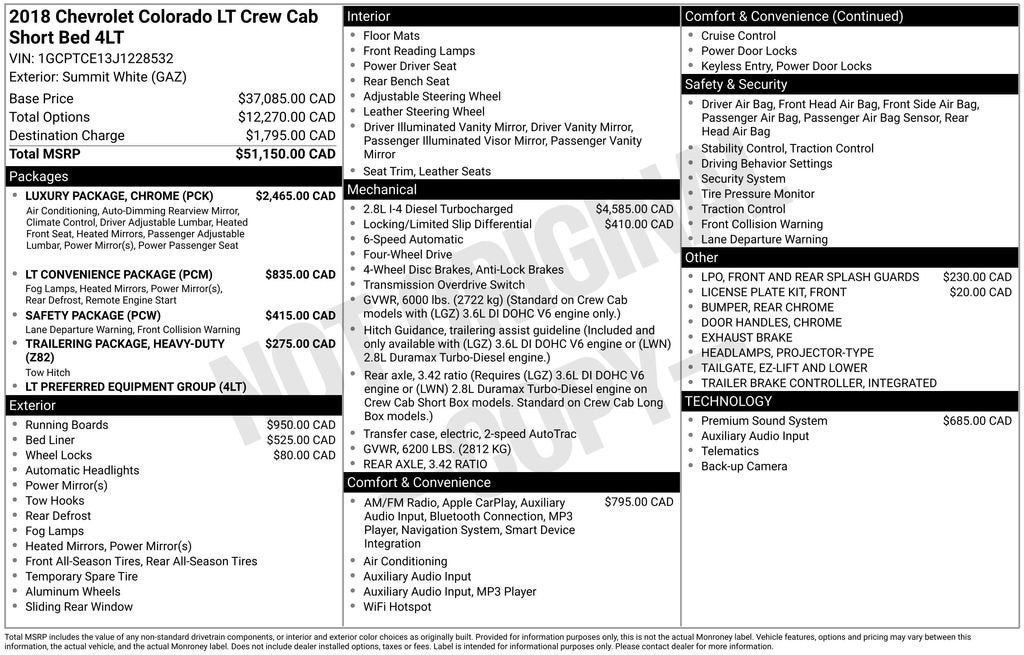 2018 Chevrolet Colorado 4WD LT