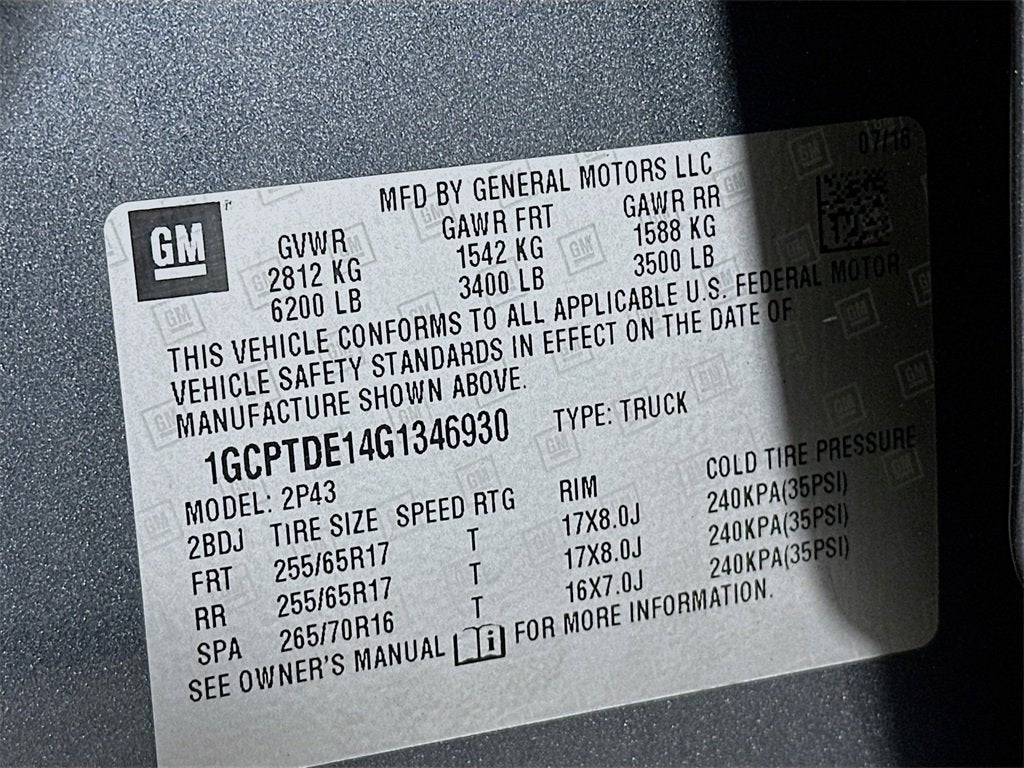 2016 Chevrolet Colorado 4WD Z71