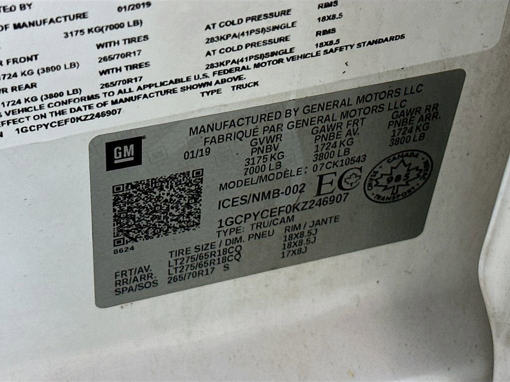 2019 Chevrolet Silverado 1500 Custom Trail Boss