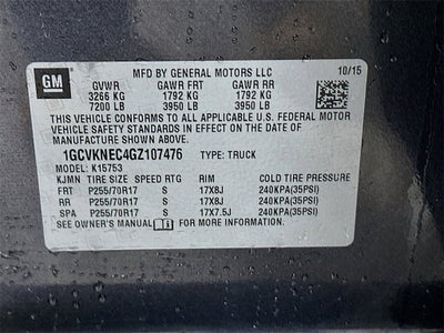 2016 Chevrolet Silverado 1500 Work Truck