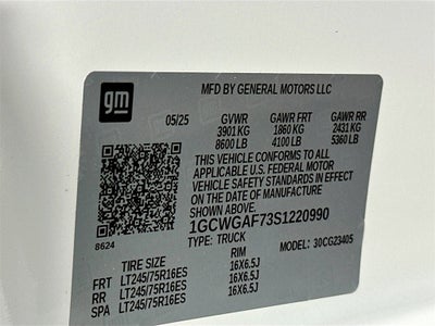 2025 Chevrolet Express Cargo 2500 WT