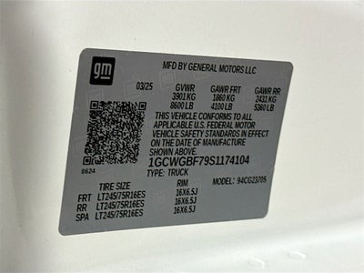 2025 Chevrolet Express Cargo 2500 WT