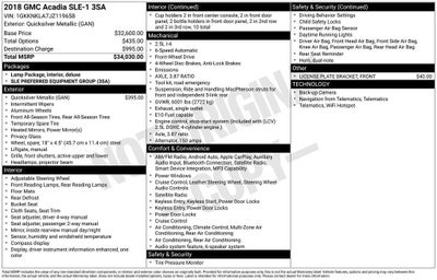 2018 GMC Acadia SLE