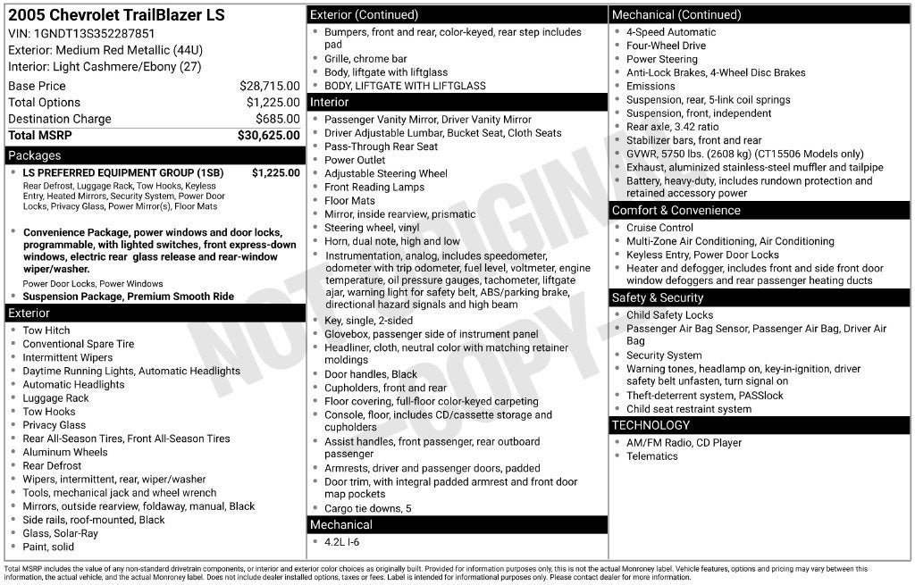 2005 Chevrolet Trailblazer LS
