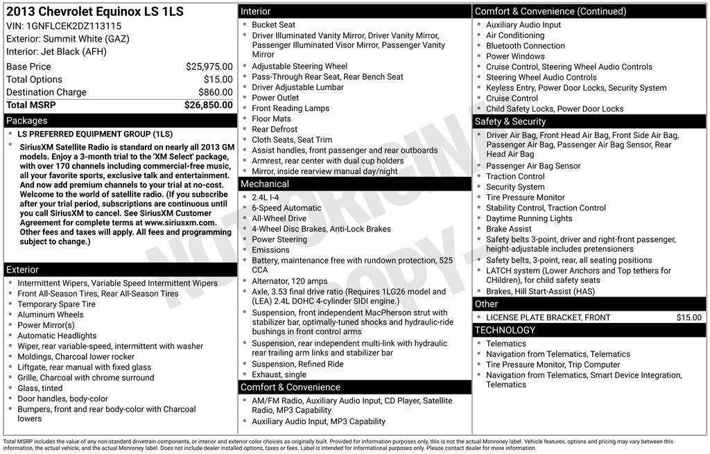 2013 Chevrolet Equinox LS