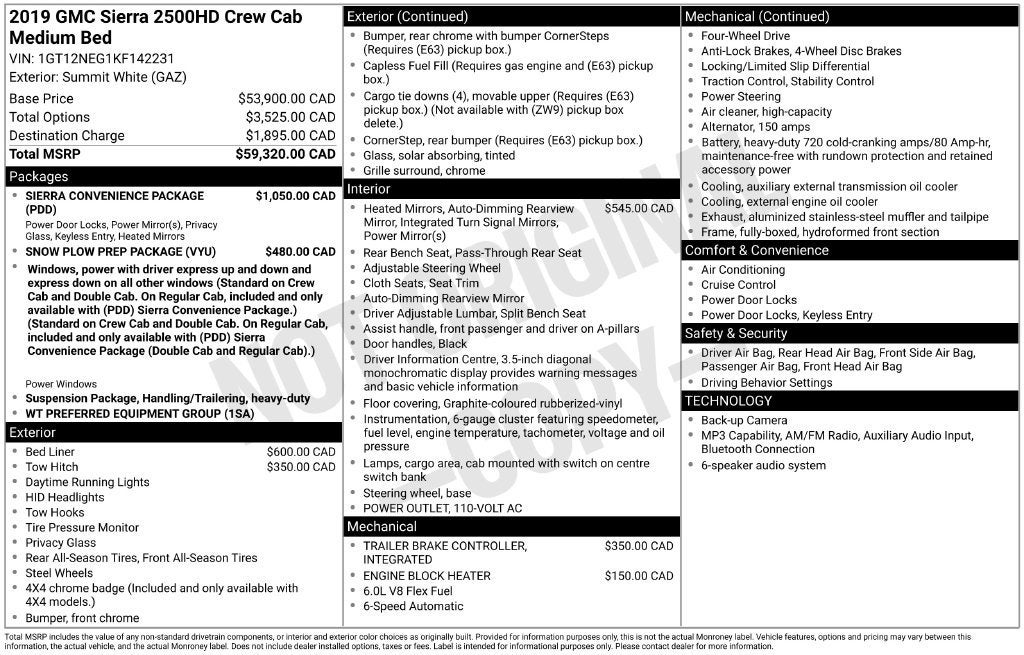 2019 GMC Sierra 2500 HD Base