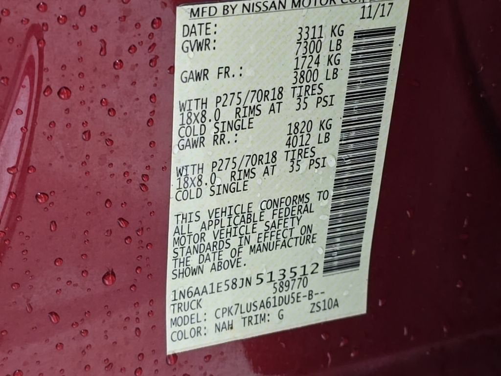 2018 Nissan TITAN PRO-4X