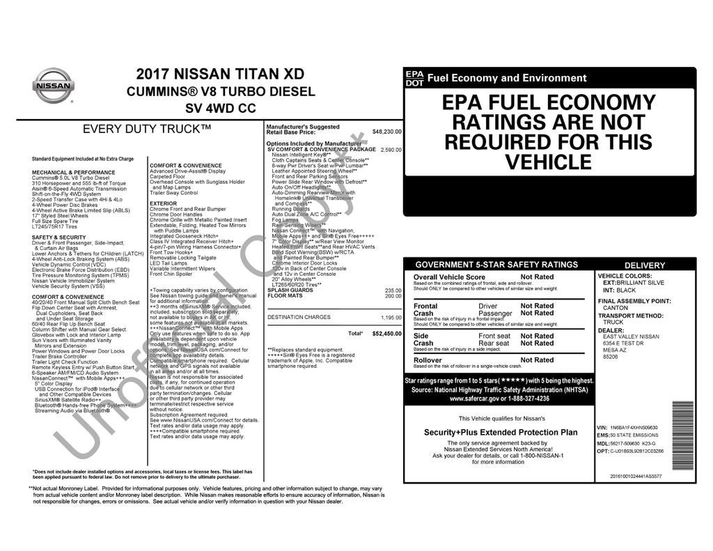 2017 Nissan Titan XD SV