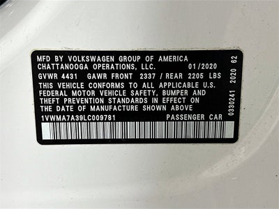 2020 Volkswagen Passat 2.0T R-Line