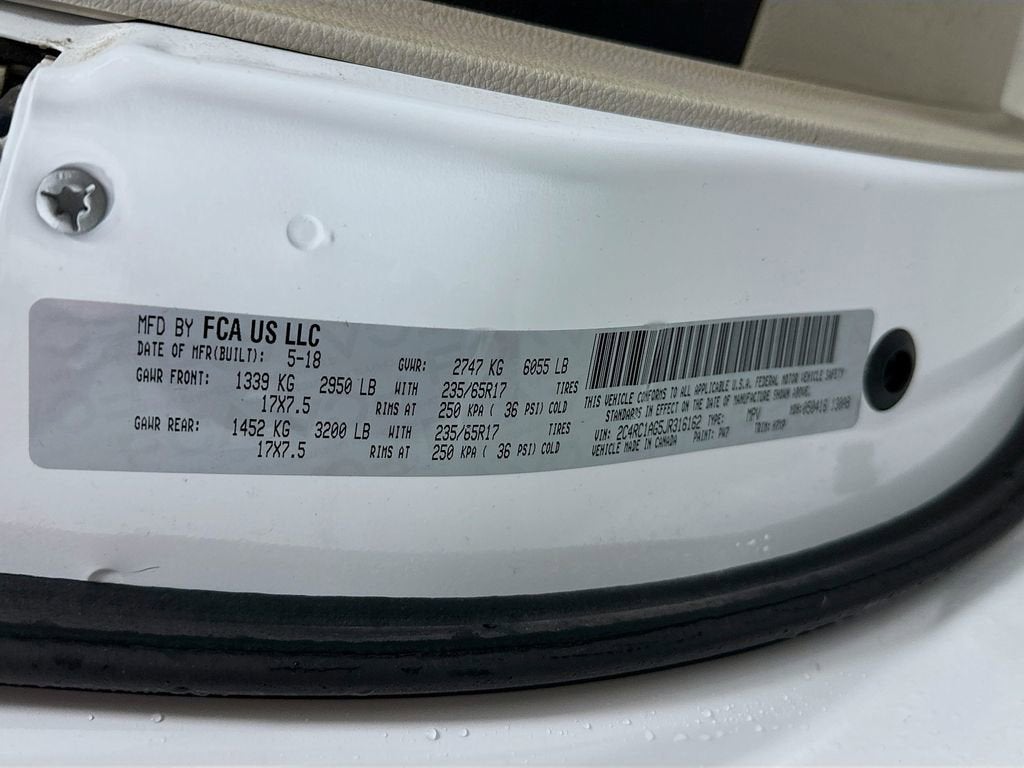 2018 Chrysler Pacifica L