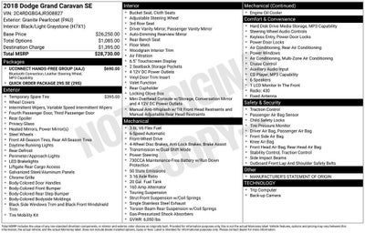 2018 Dodge Grand Caravan SE