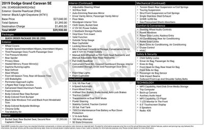 2019 Dodge Grand Caravan SE