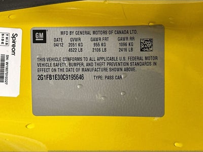 2012 Chevrolet Camaro 1LT