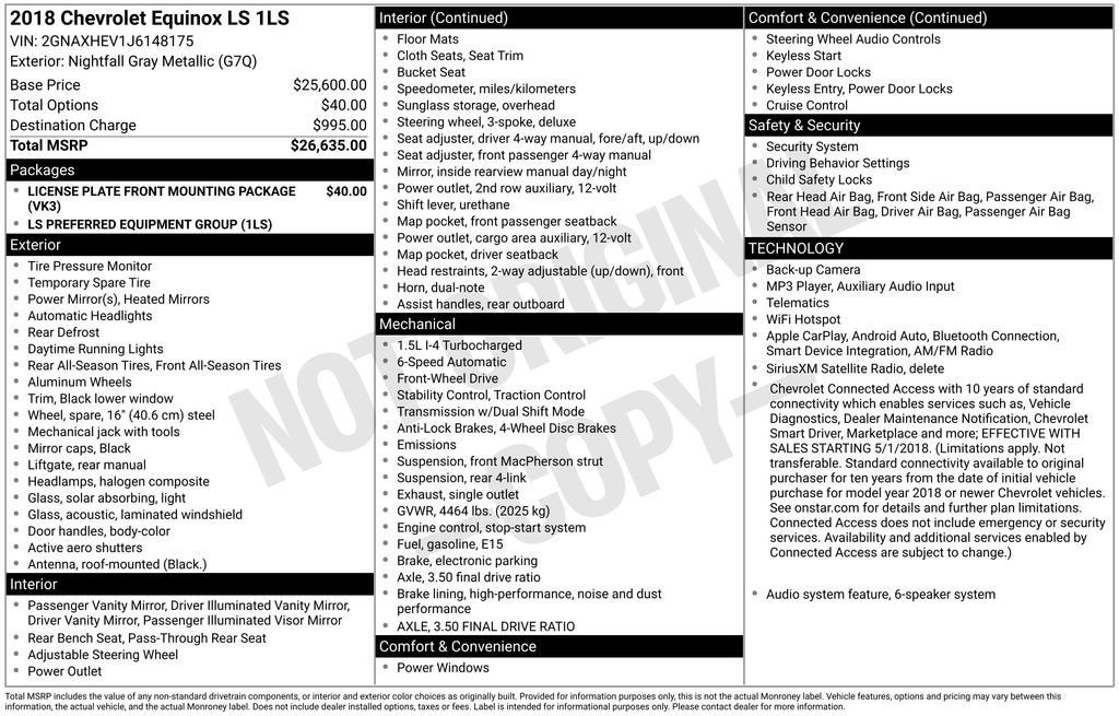 2018 Chevrolet Equinox LS