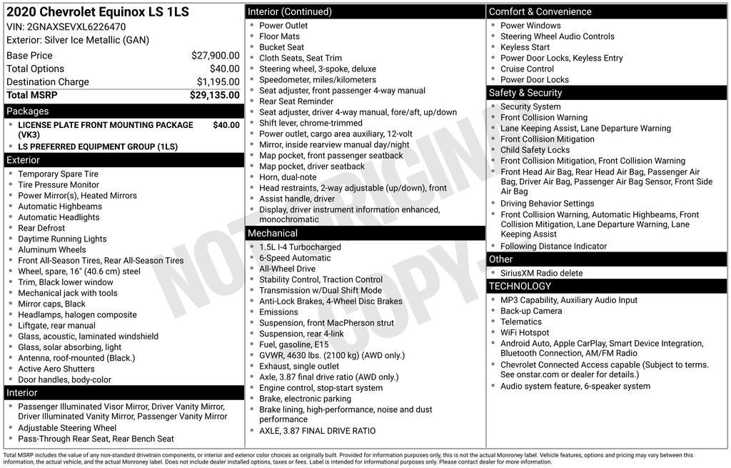 2020 Chevrolet Equinox LS