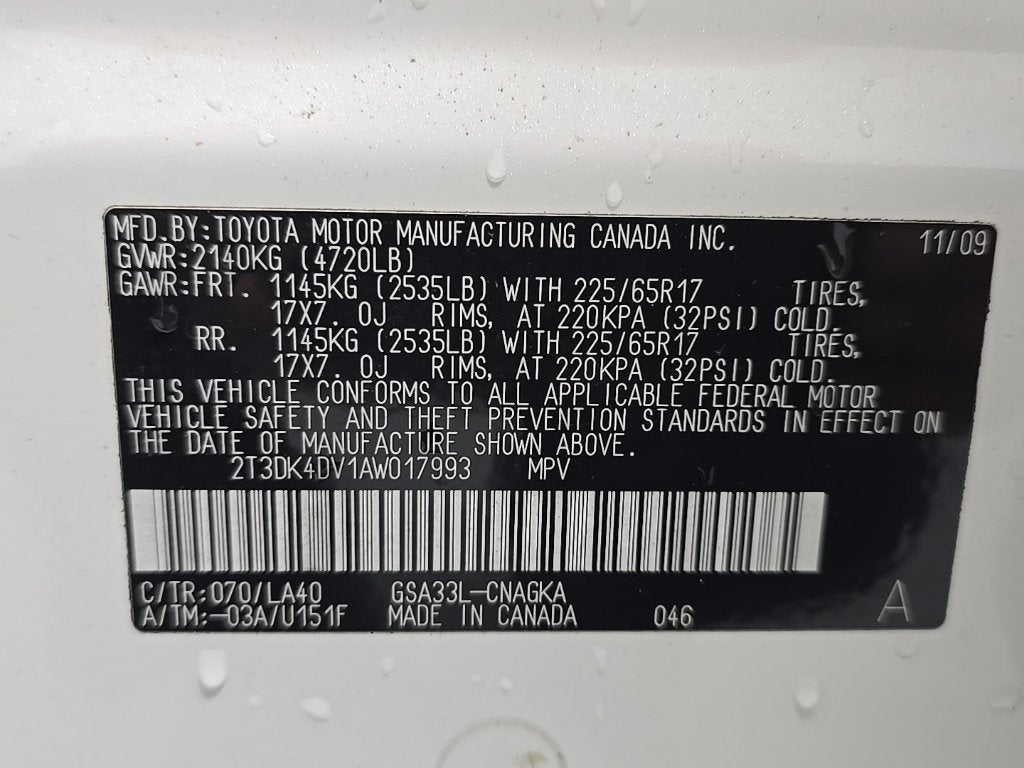 2010 Toyota RAV4 Ltd